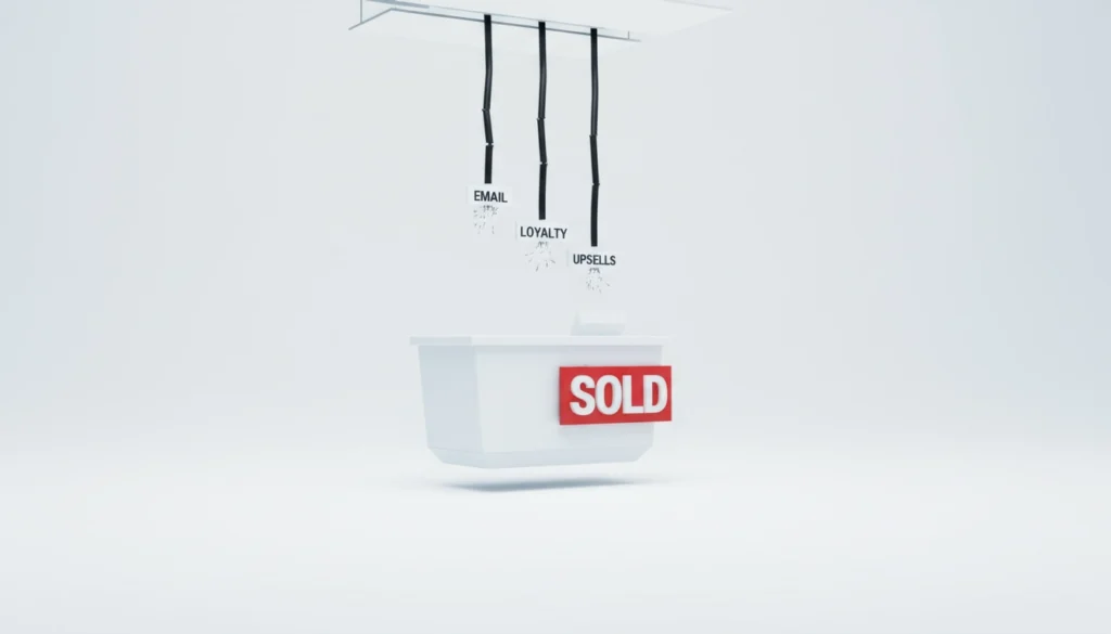 firefly a surreal, minimalist illustration of a checkout counter floating in a white void. th 607543